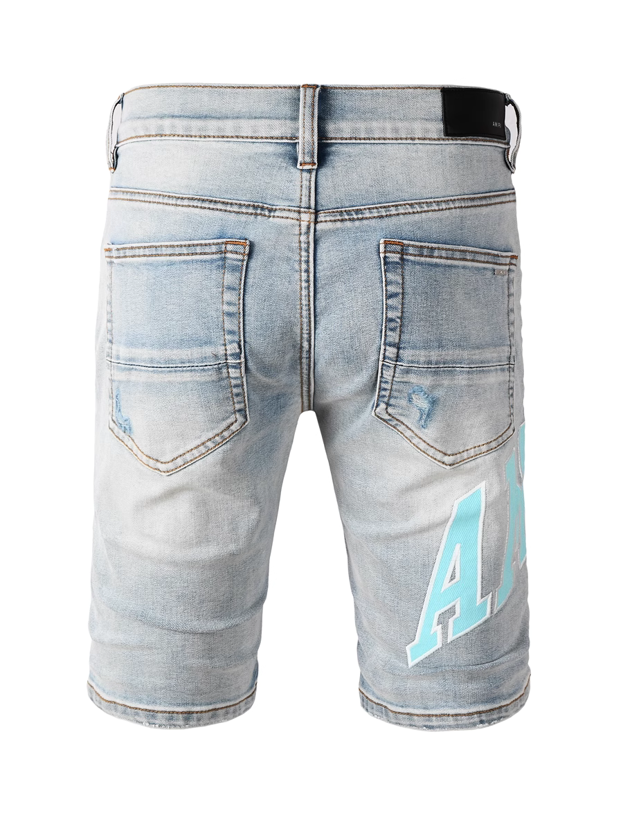 Denim Teal Writing Jeans