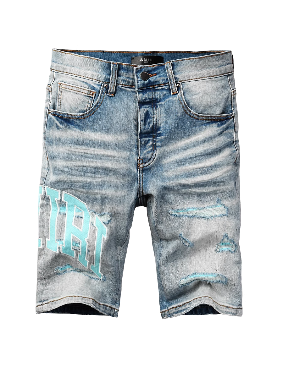 Denim Teal Writing Jeans