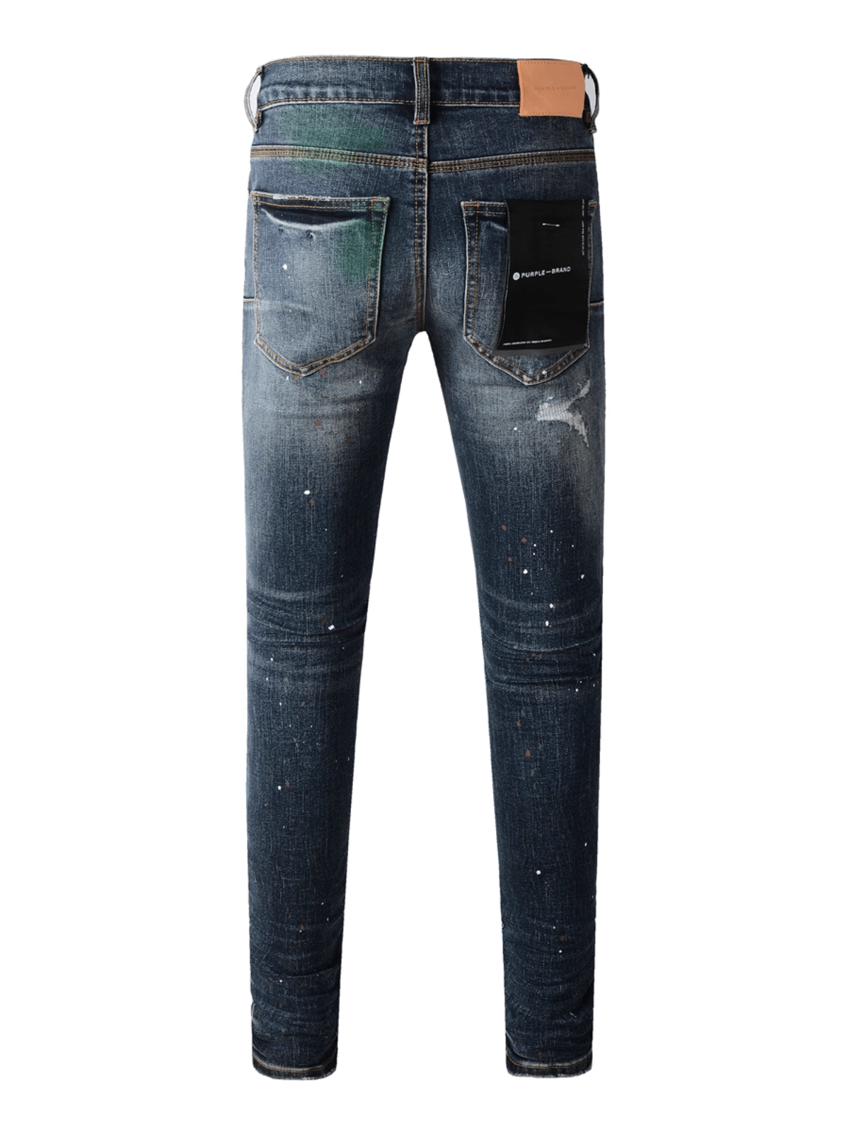 Dark Blue Classic Paint Jeans