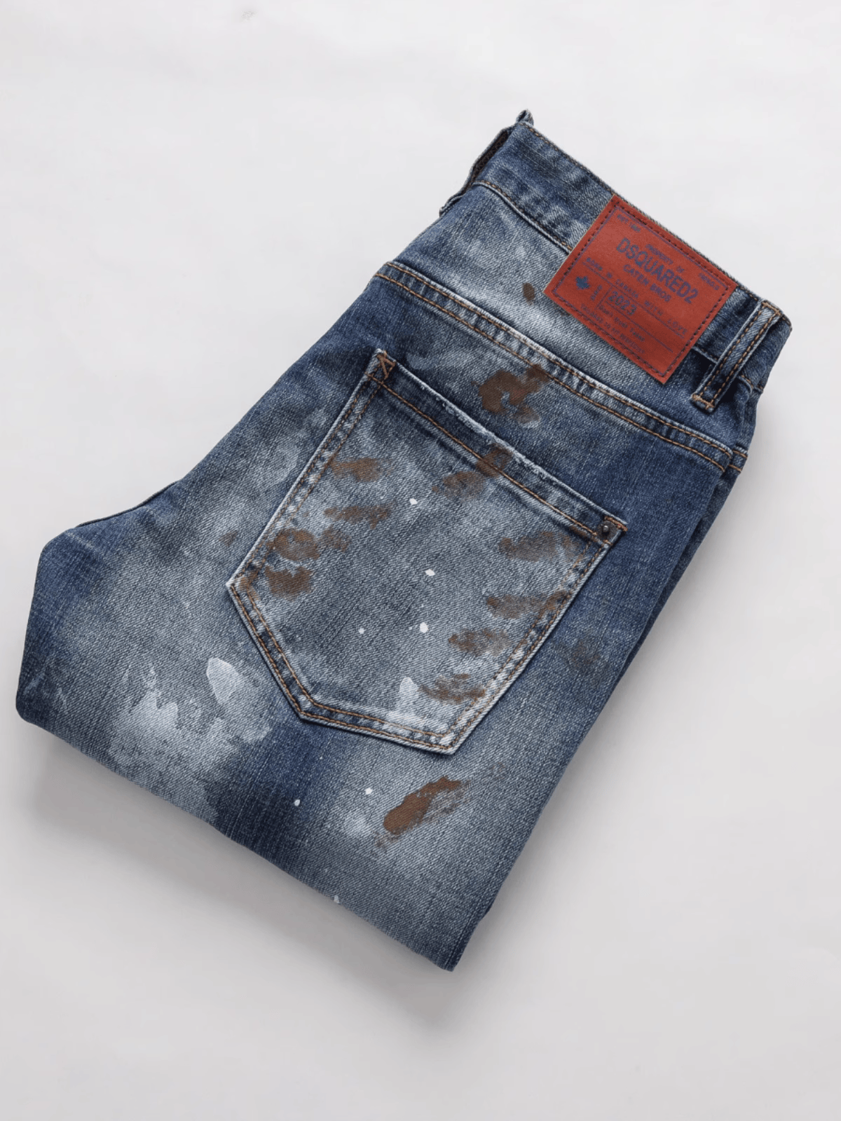Washed Denim Ripped Jeans