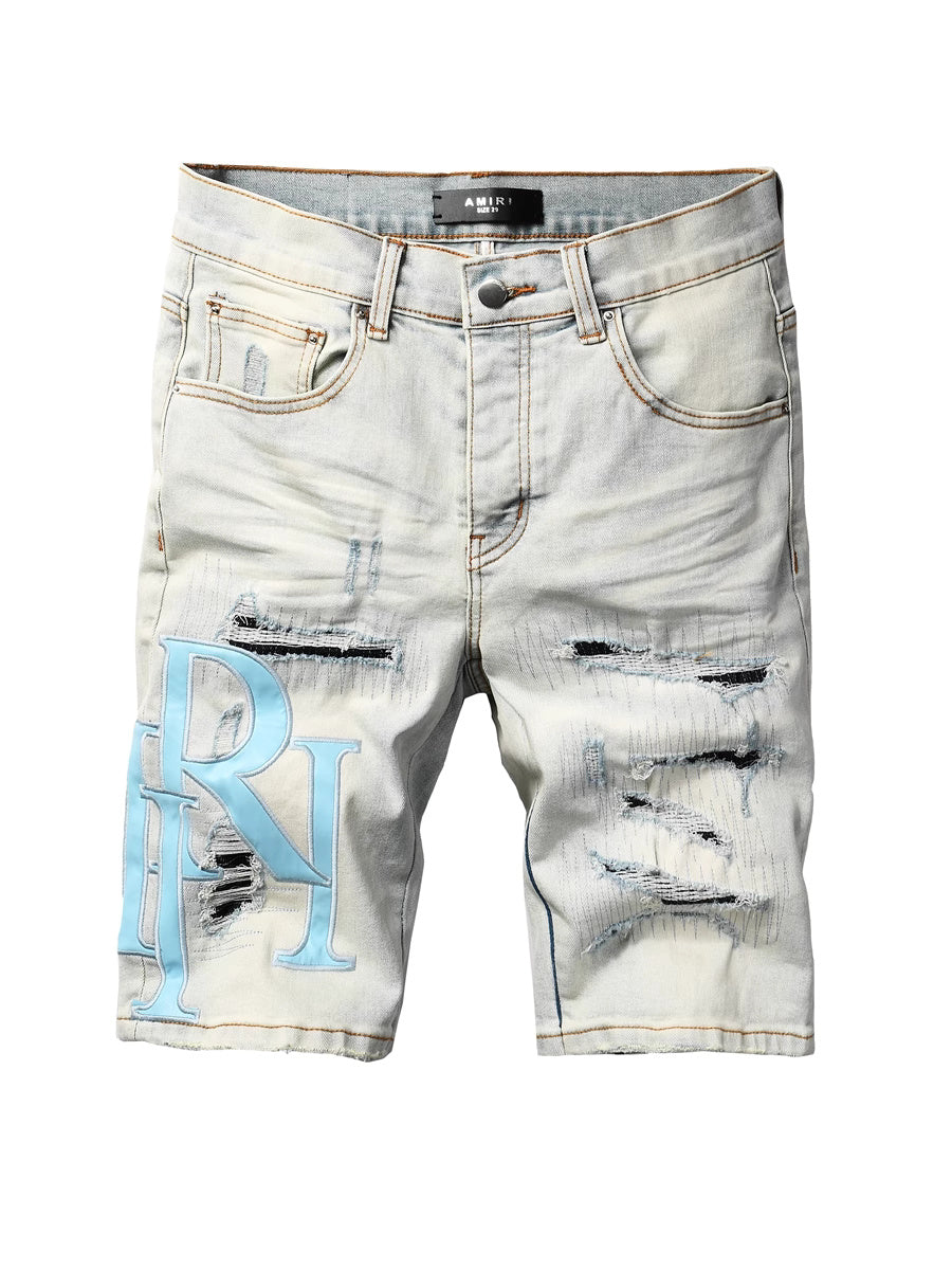 White Ripped Writing Jeans