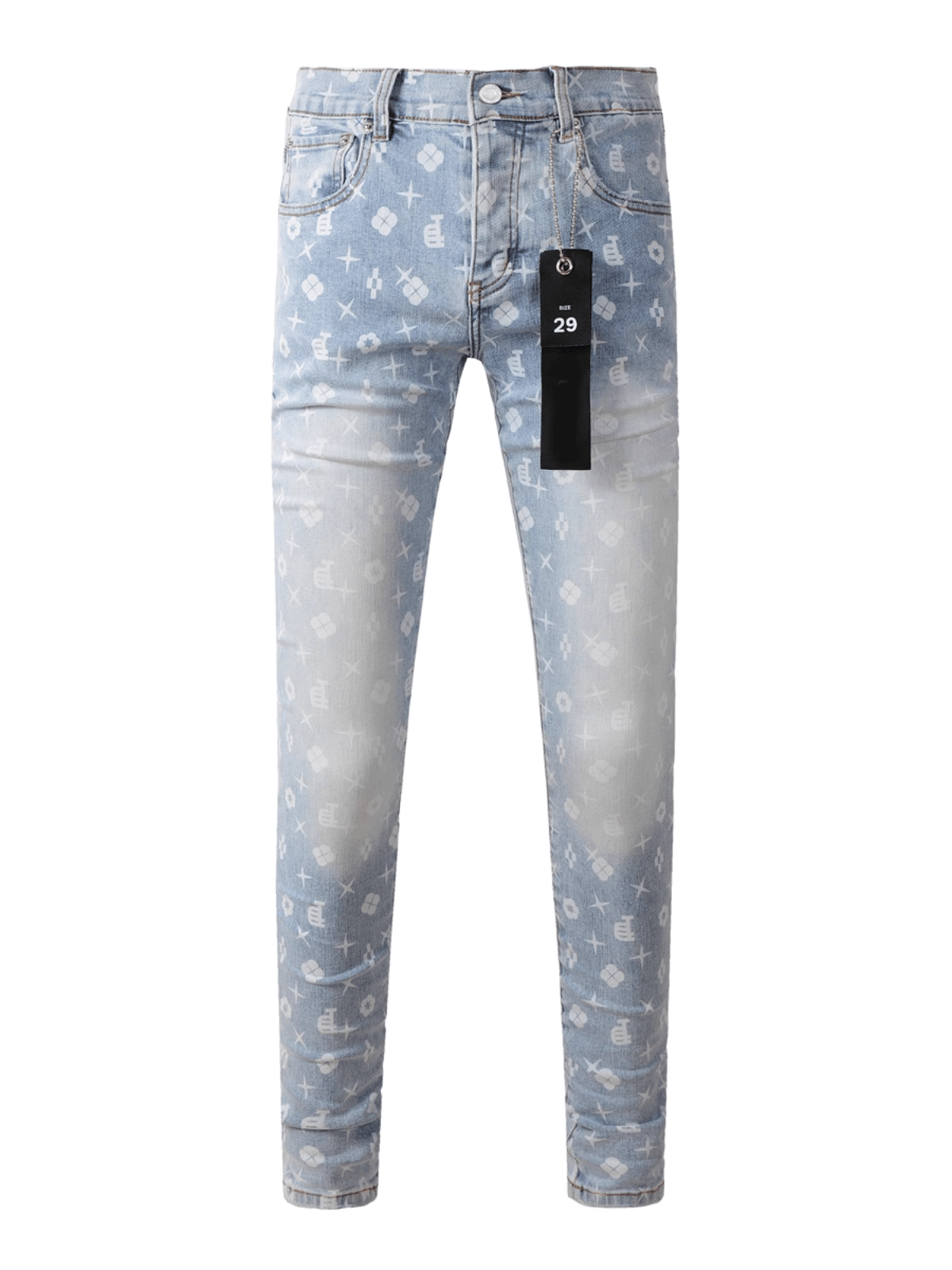 White Creative Paint Jeans