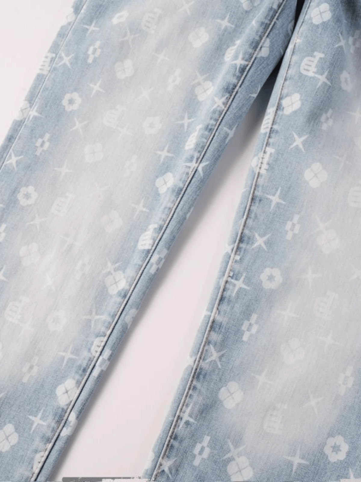 White Creative Paint Jeans