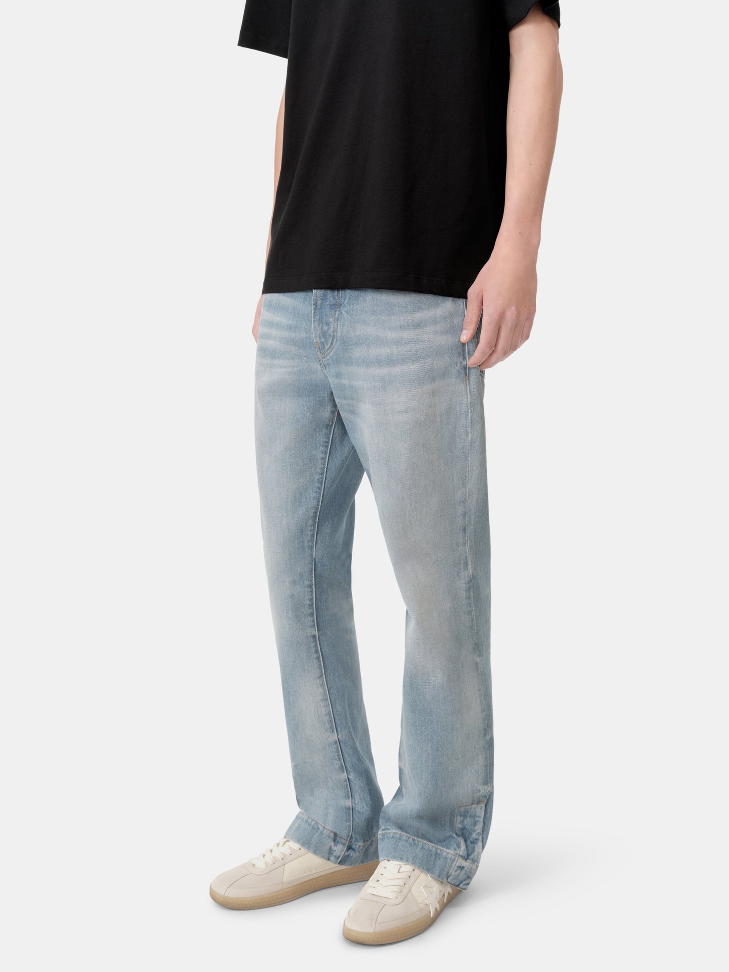 STRAIGHT FLARE JEAN - Faded Indigo