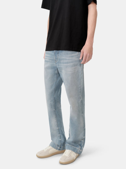 STRAIGHT FLARE JEAN - Faded Indigo