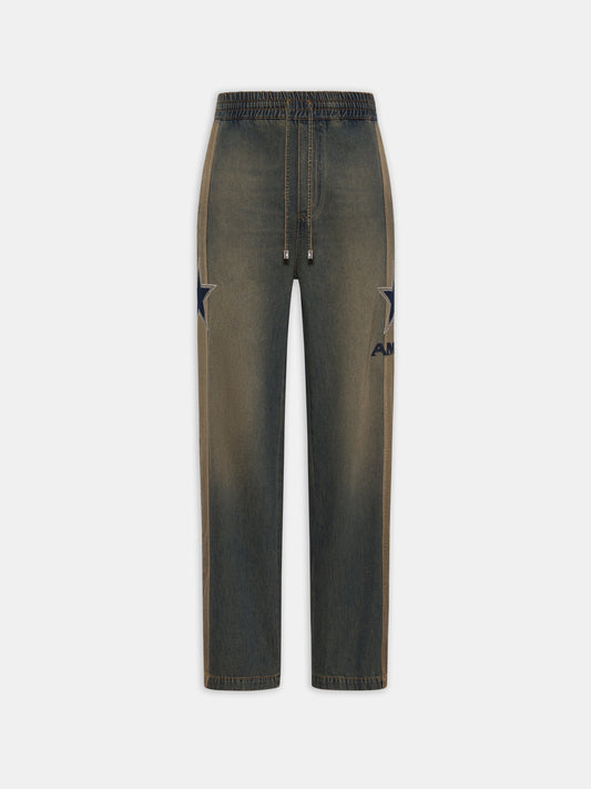 AMIRI SPORT DENIM TRACK PANT - Worn Slate