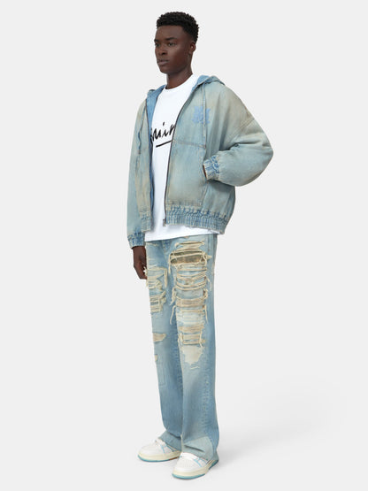 CAMO REPAIR BOOT CUT JEAN - Mist Indigo