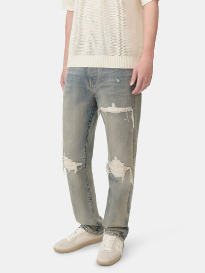 SUEDE STRAIGHT MX1 JEAN - Antique Indigo