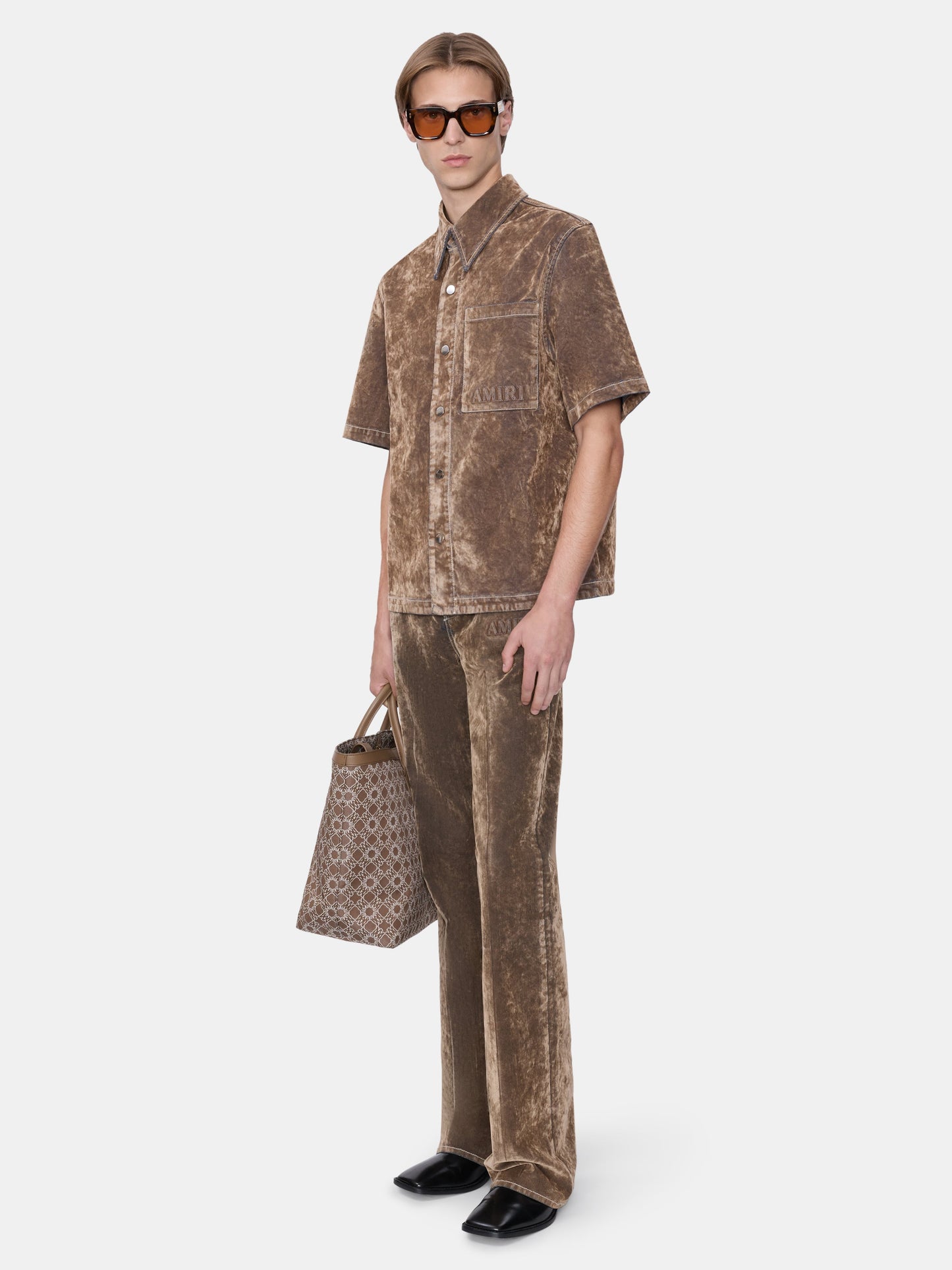 VELVET FLARE JEAN - TAN