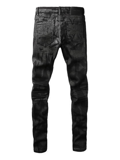 Black Classic Graphic Jeans