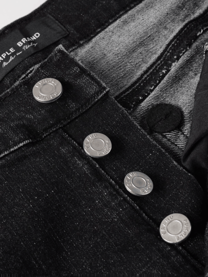 Black Graphic Paint Jeans