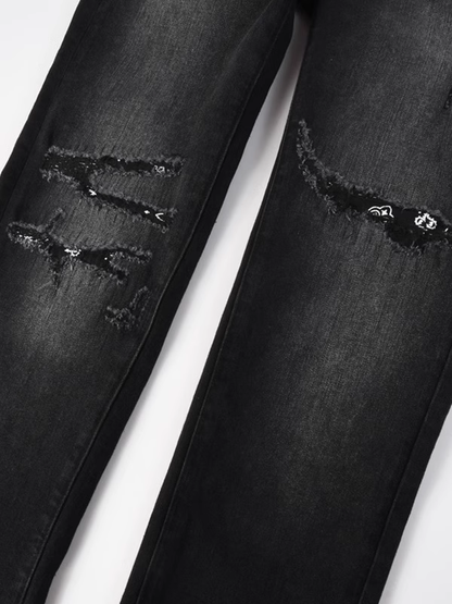 Black Writing Classic Jeans