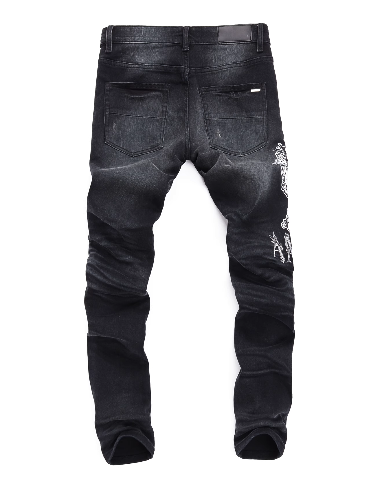 Black Gray Graphic Jeans