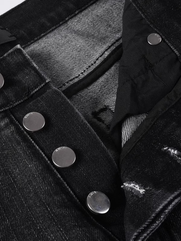 Black Writing Jeans