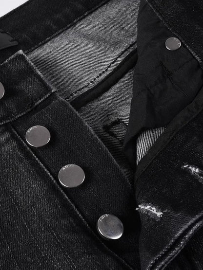 Black Writing Jeans