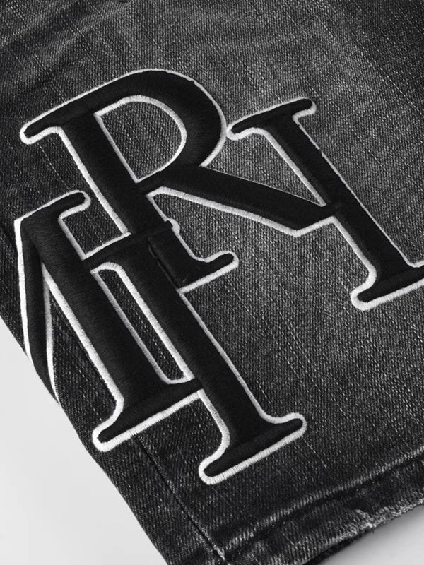 Black Writing Jeans