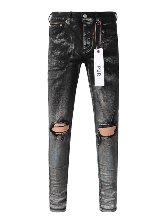 Black Knee Ripped Jeans