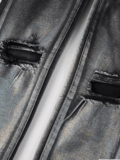 Black Knee Ripped Jeans