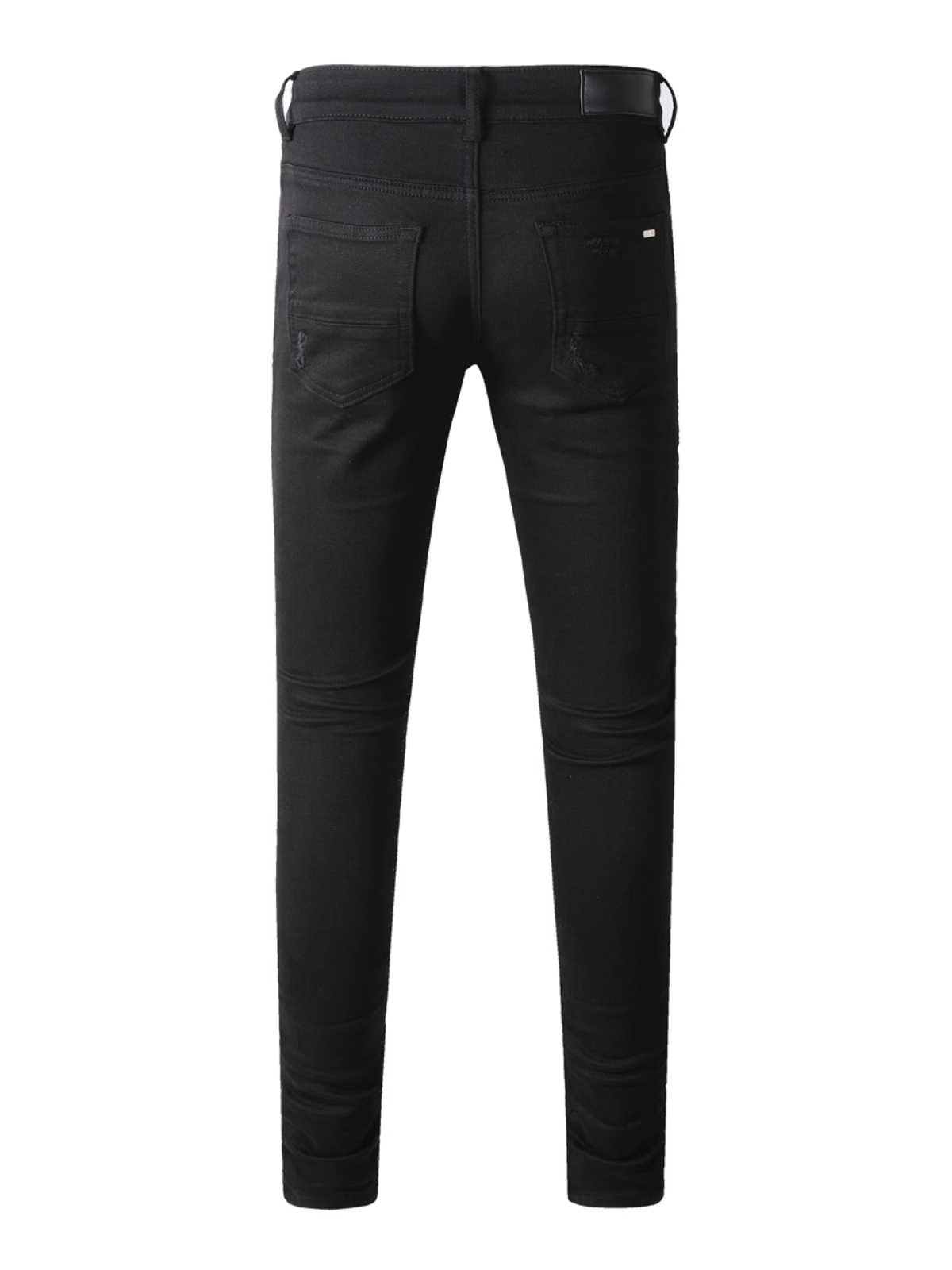 Black Ripped Patch Jeans