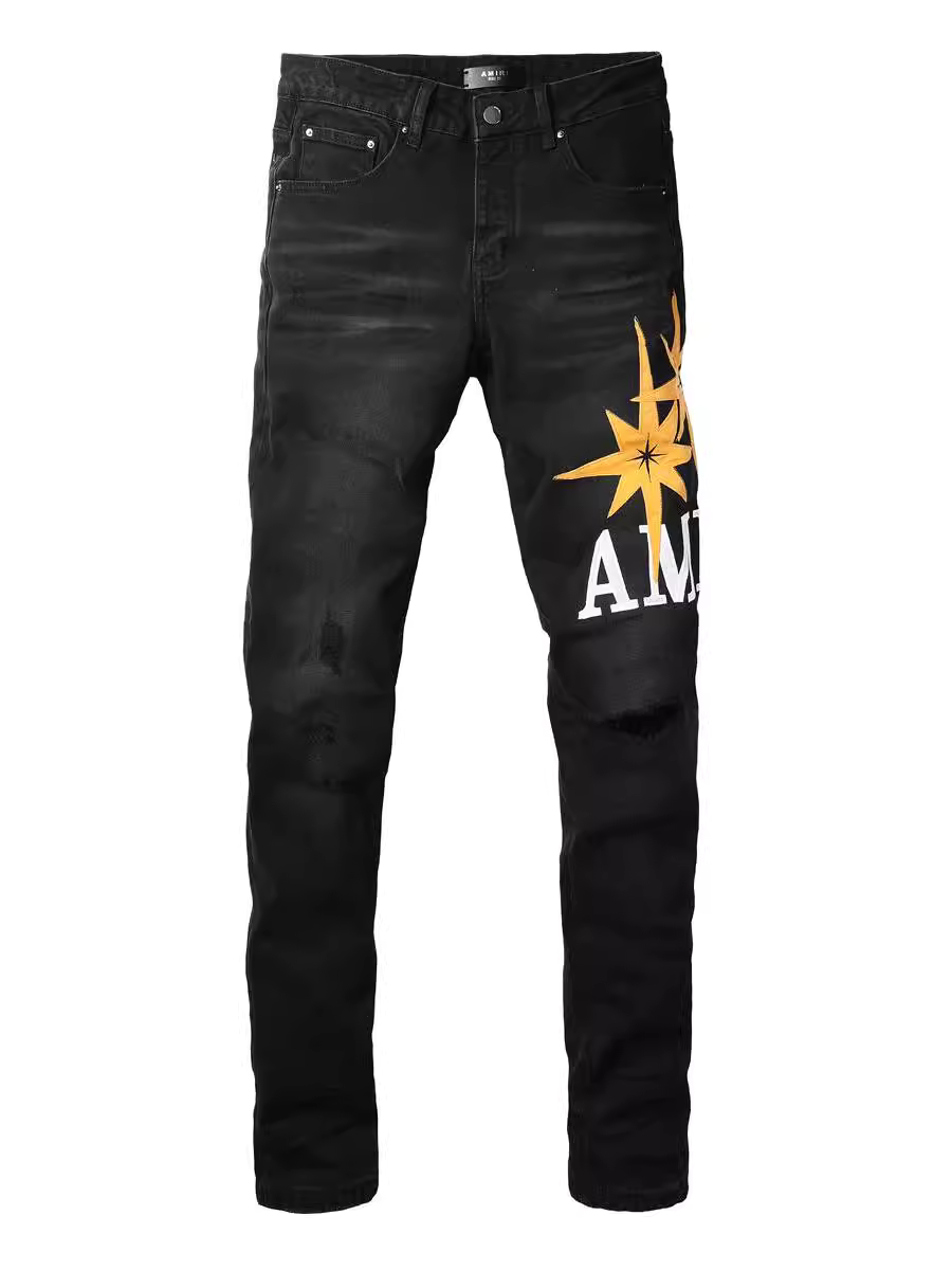 Black Writing Classic Jeans