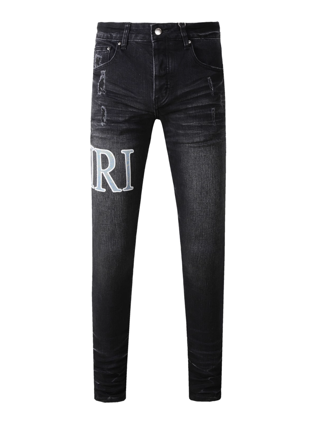 Black Writing Jeans
