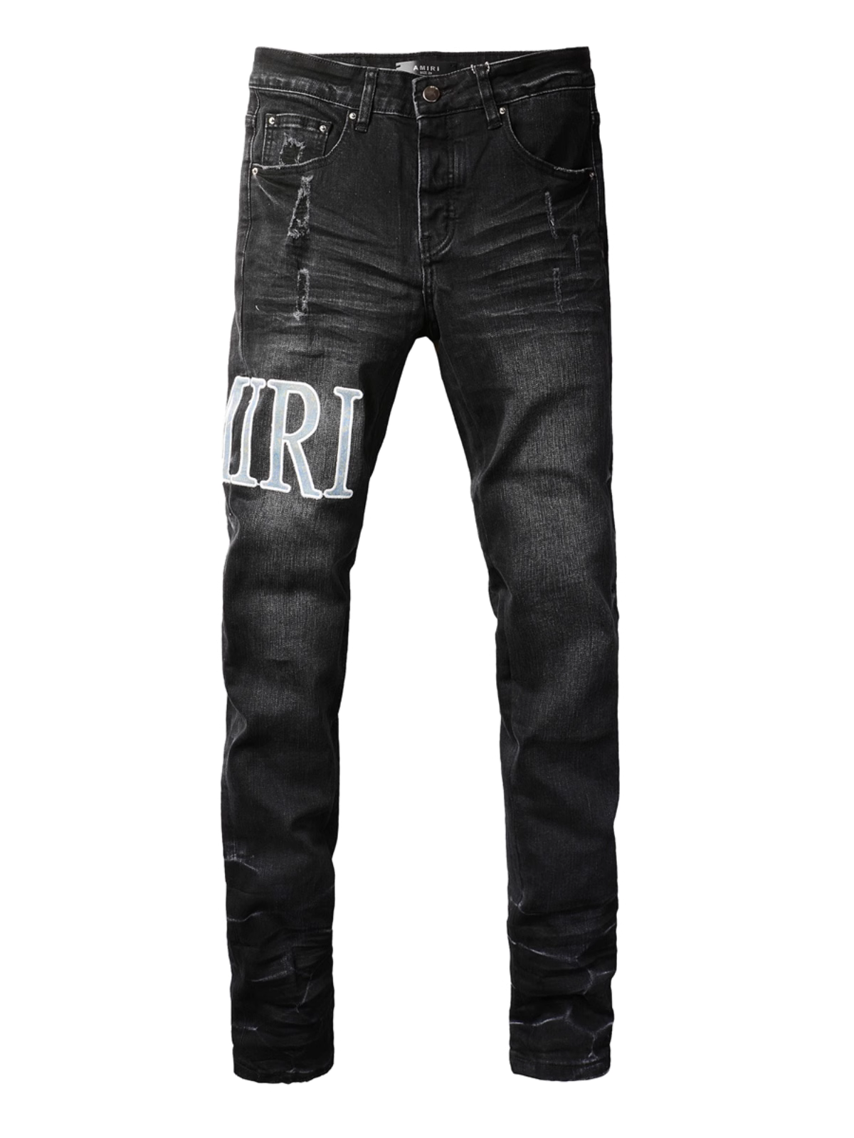 Black Writing Jeans
