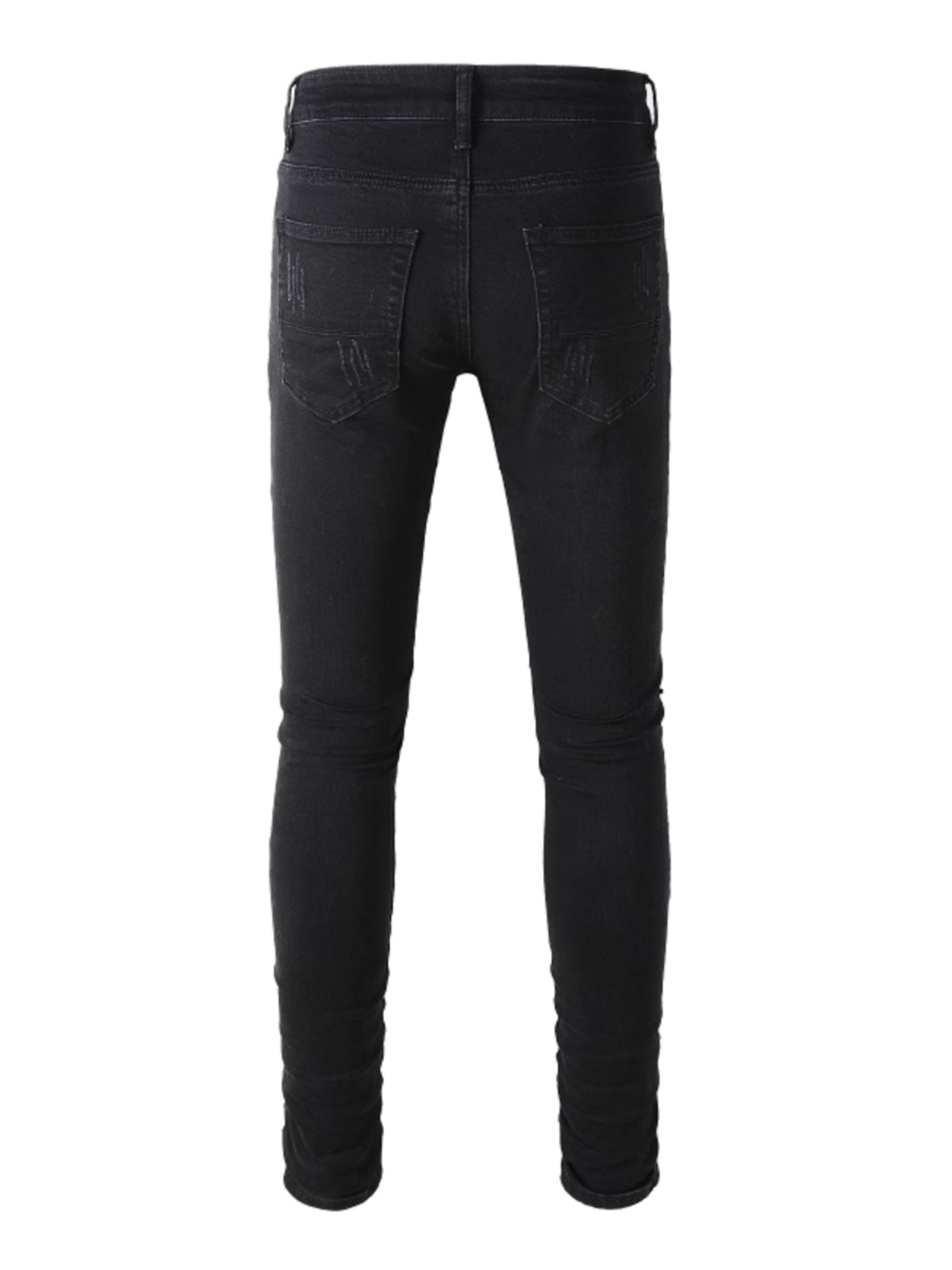Black Ripped Green Patch Jeans
