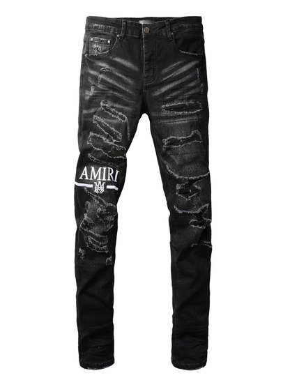 Black Writing Classic Jeans