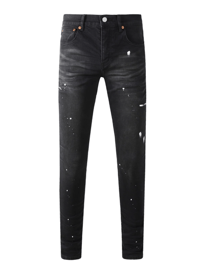 Black Splash Paint Jeans