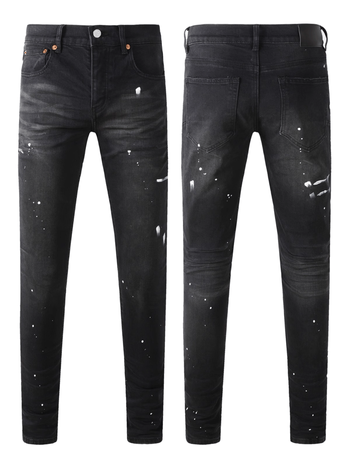 Black Splash Paint Jeans