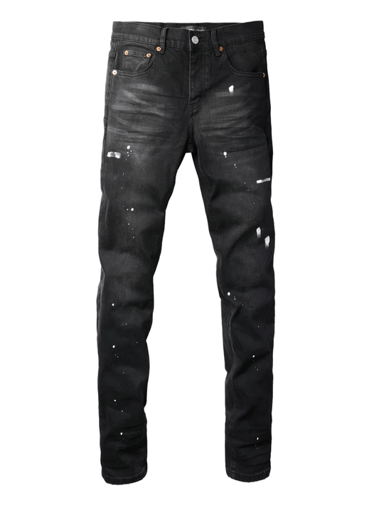 Black Splash Paint Jeans