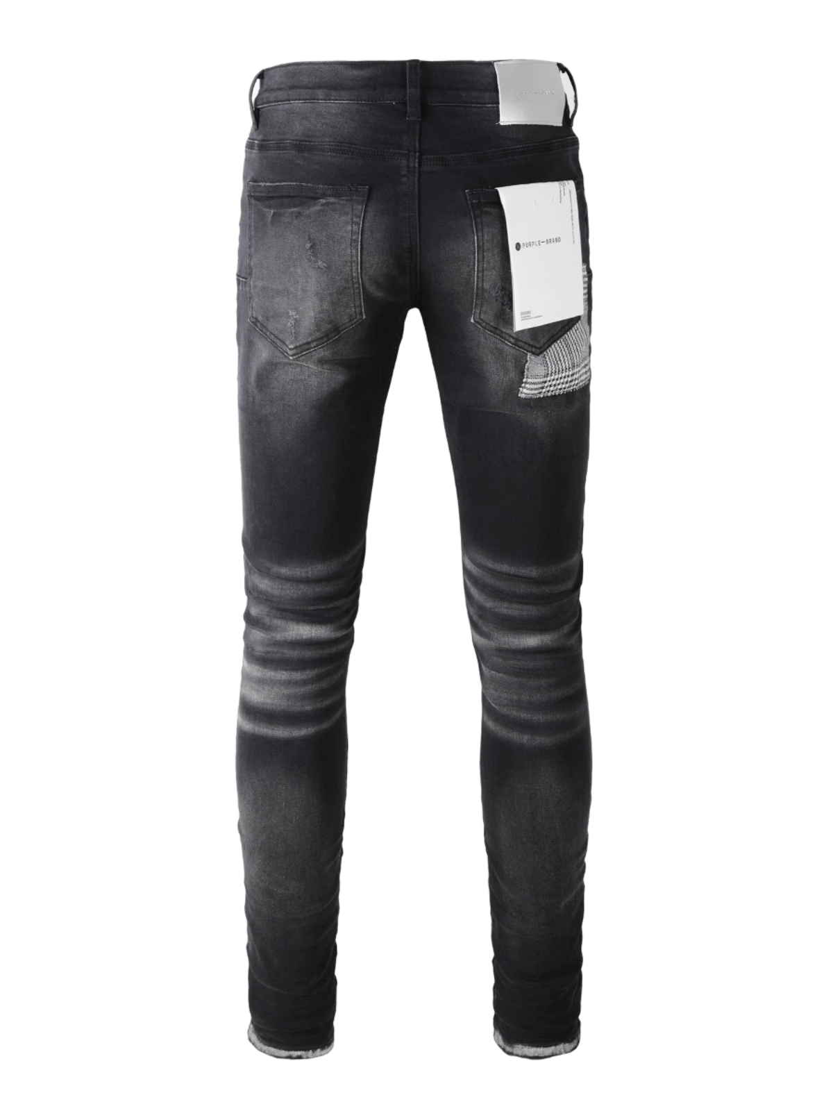 Black White Patch Jeans