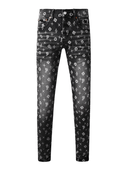 Black Classic Graphic Jeans