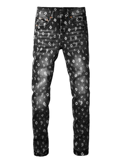 Black Classic Graphic Jeans
