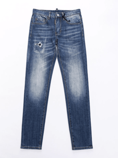Blue Washed Ripped Jeans