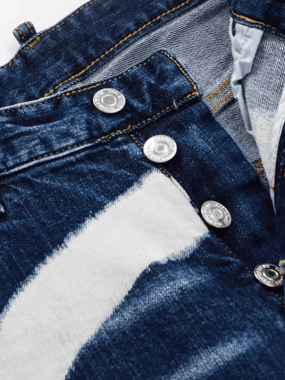 Dark Blue Paint Jeans