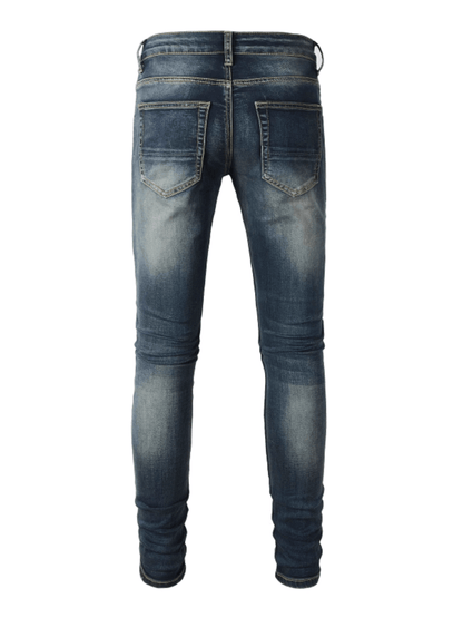 Navy Blue Patch Jeans