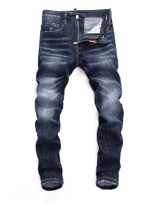 Dark Blue Washed Classic Jeans