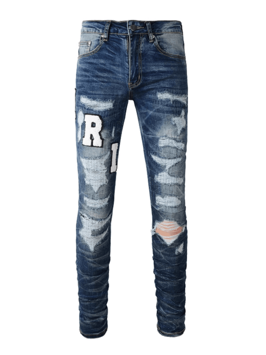 Dark Blue Ripped Jeans