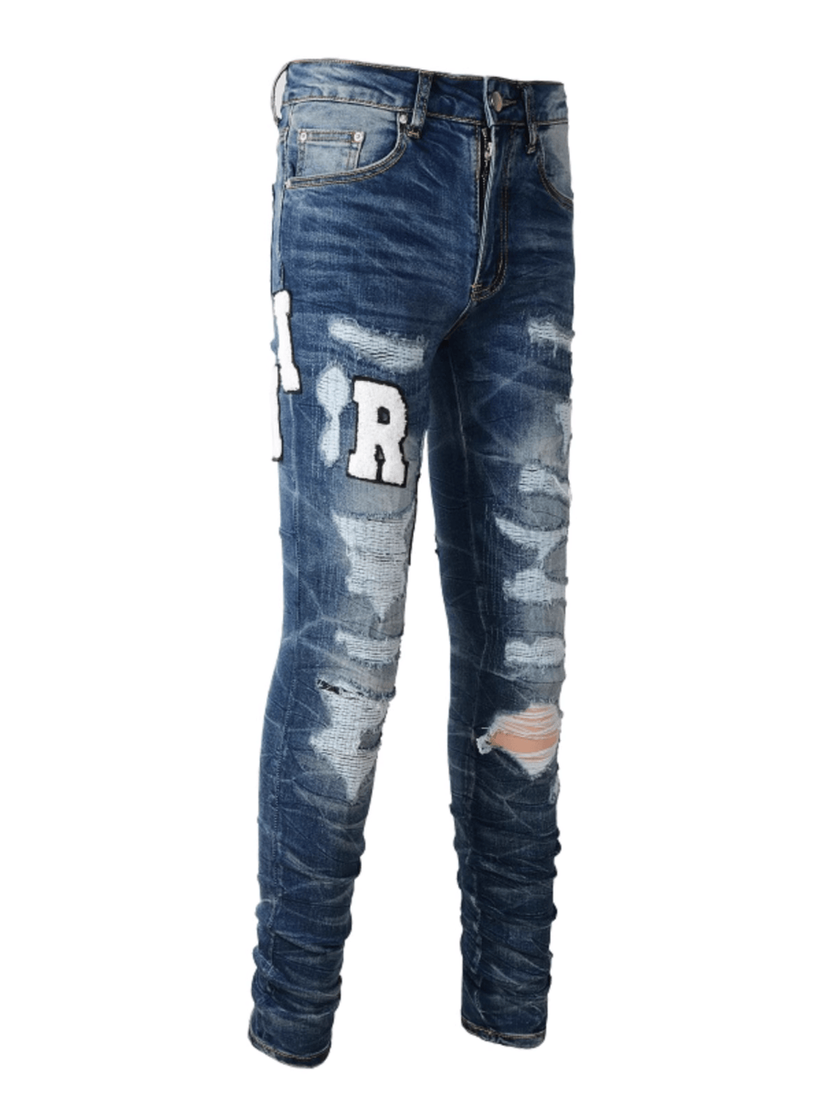 Dark Blue Ripped Jeans