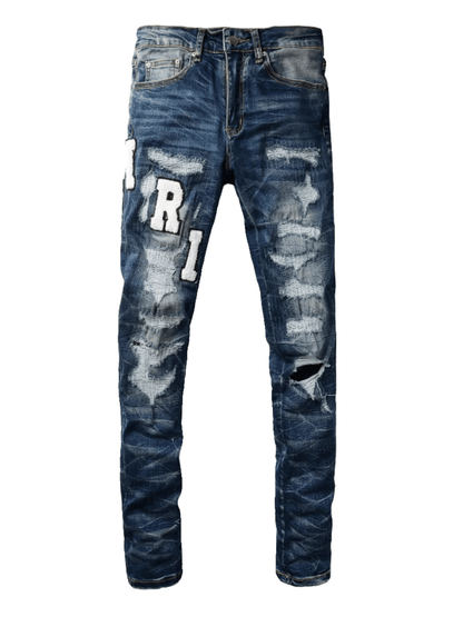 Dark Blue Ripped Jeans