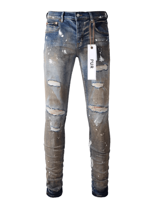 Denim Graffiti Paint Jeans