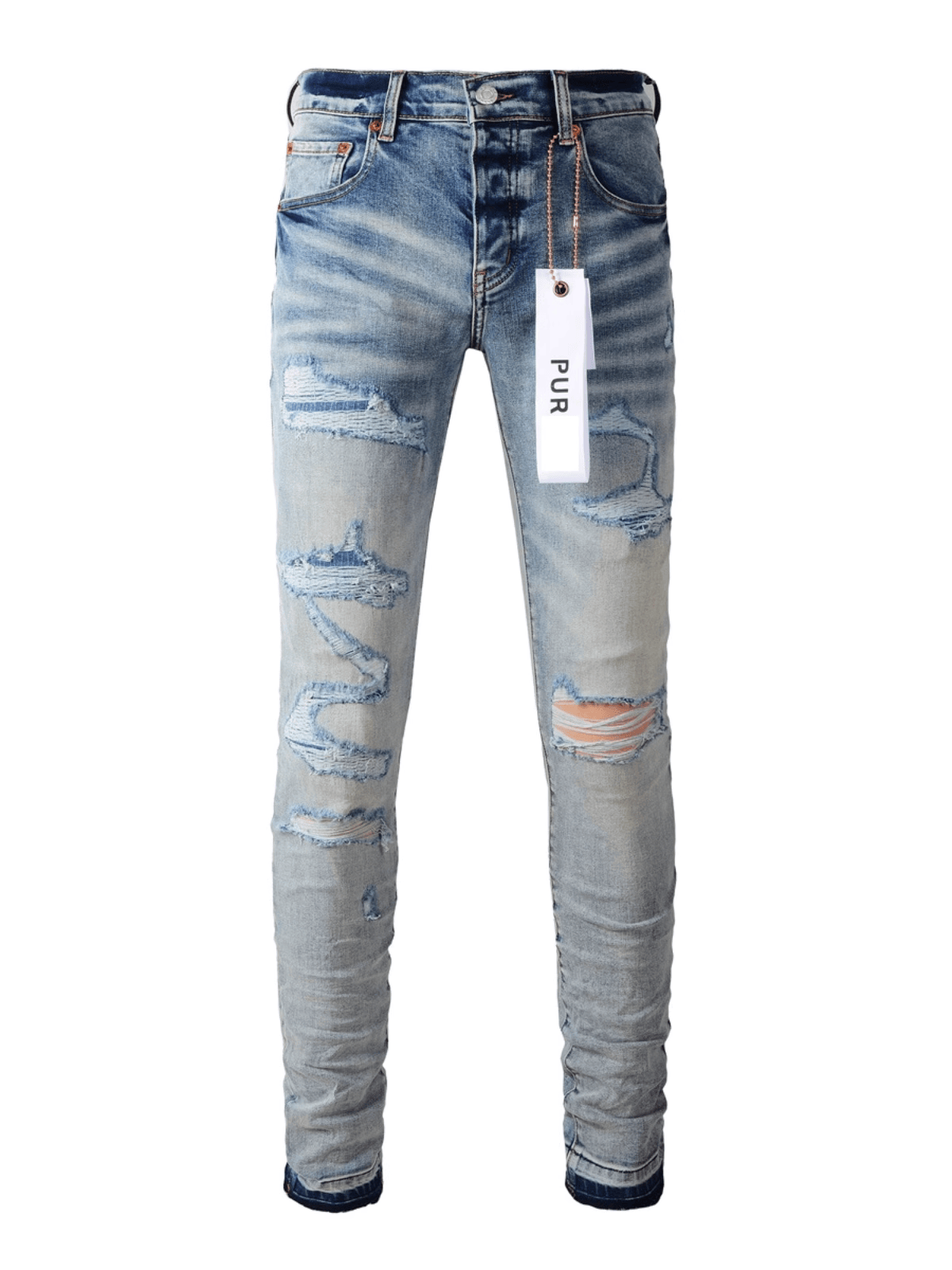Distressed Hole Patch Jeans