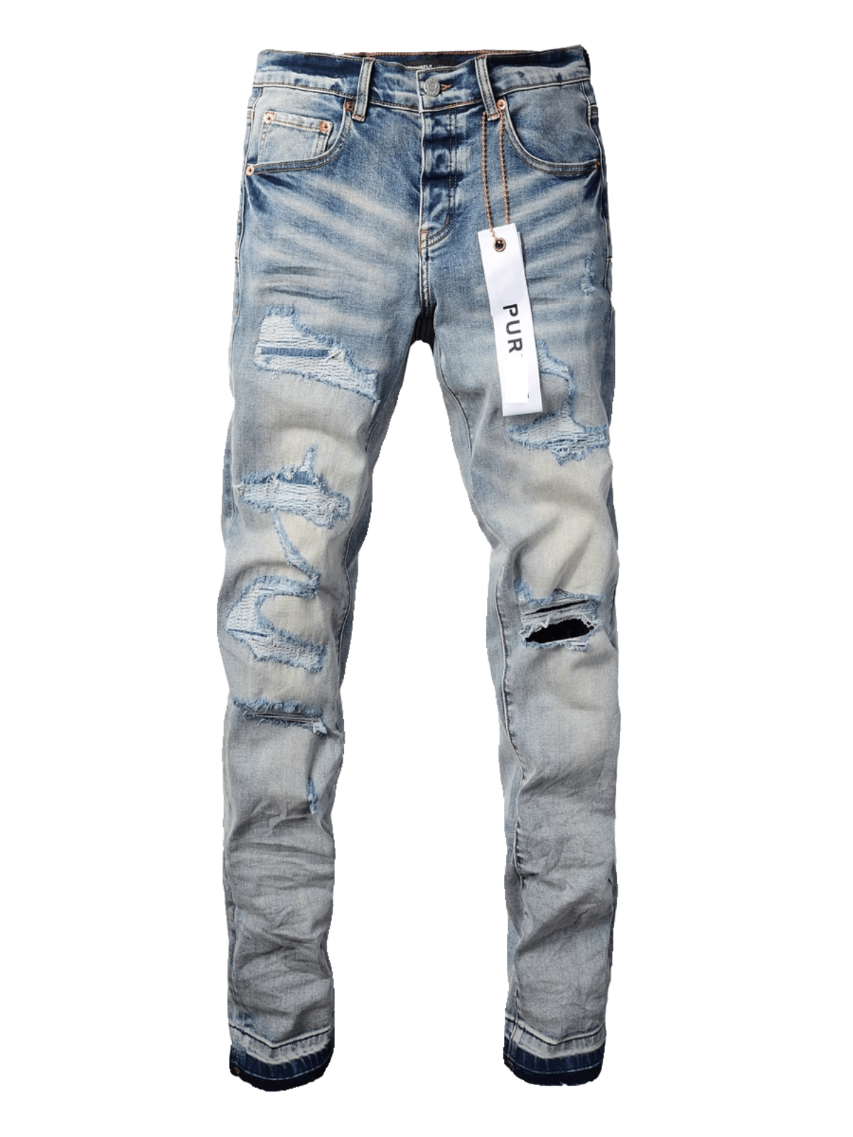 Distressed Hole Patch Jeans