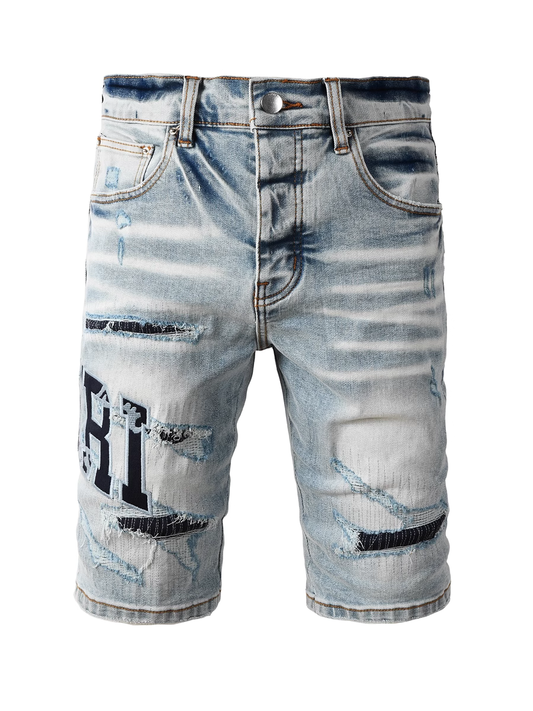 Blue Writing Patch Jeans