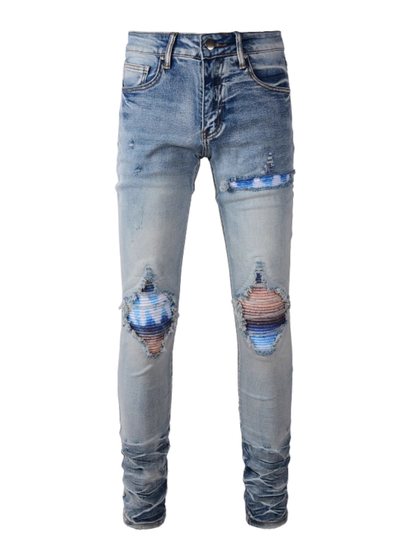 Light Blue Washed Ripped Jeans