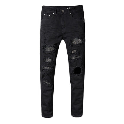 Black Diamond Patch Jeans