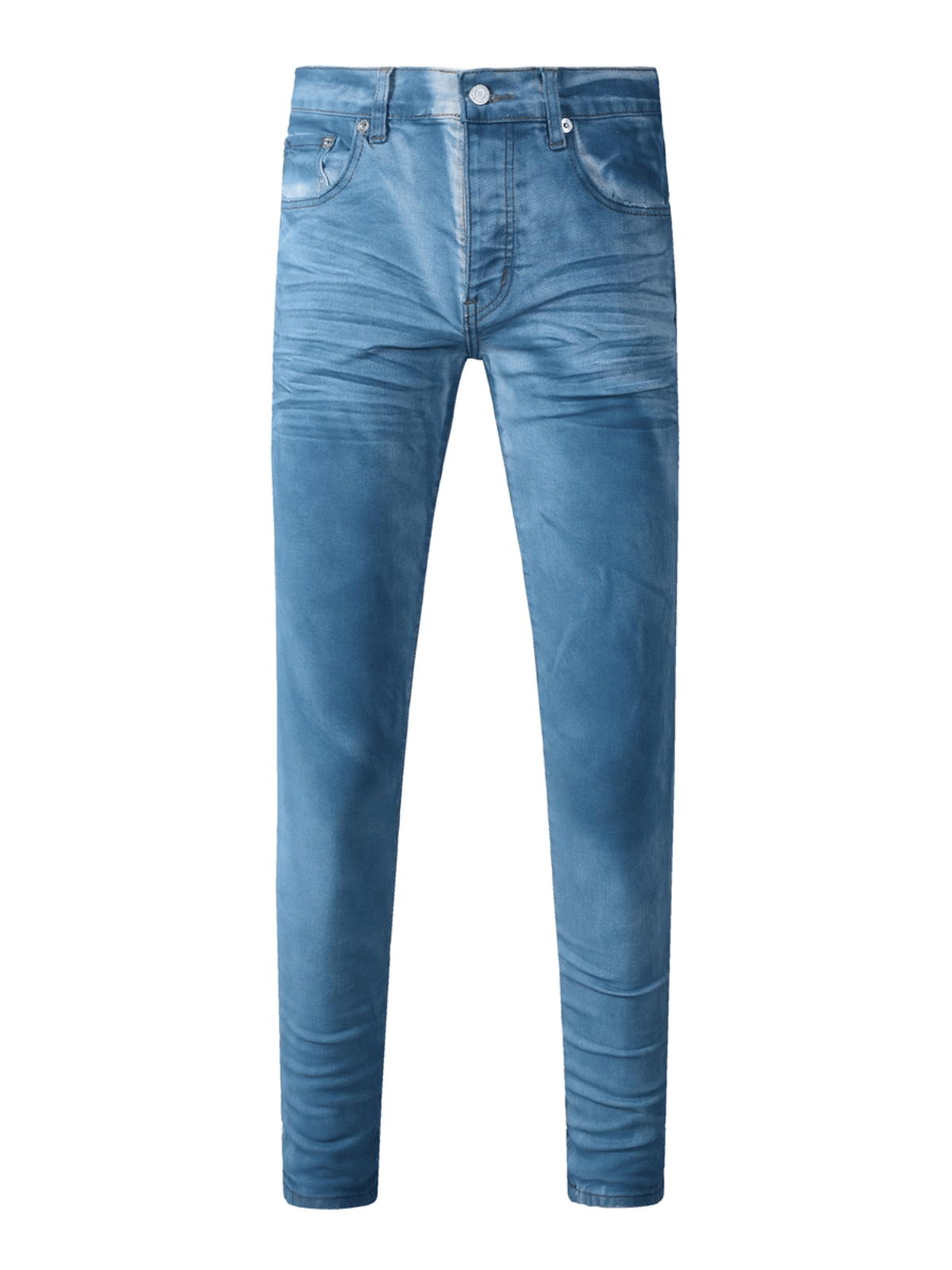 Blue Ripped Patch Jeans