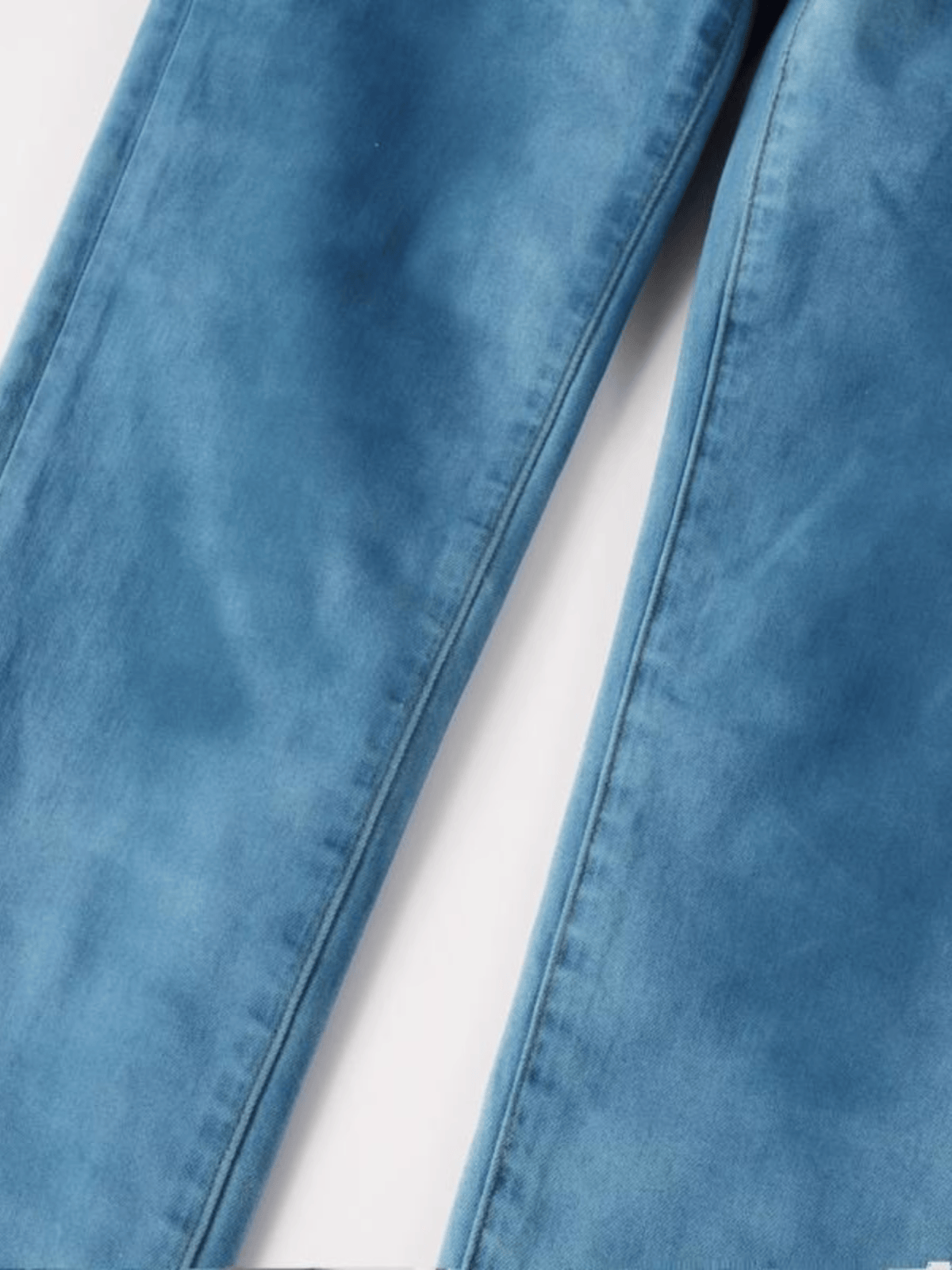 Blue Ripped Patch Jeans