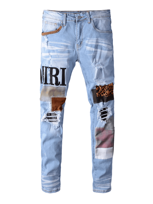 Light Blue Writing Jeans